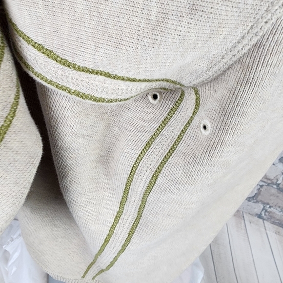 Tommy Bahama 1/4 Zip Pullover Cotton Sweater Cream Size Large - Picture 9 of 12